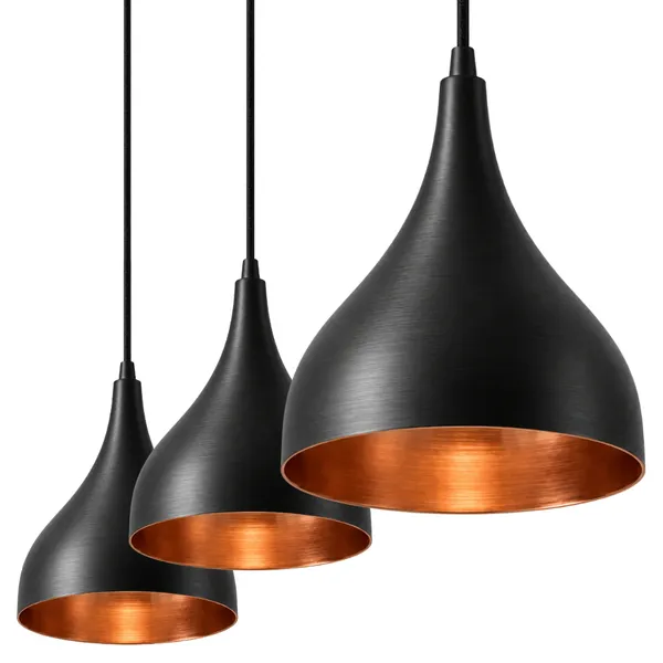 Kit 3 Pendente de Luminária Modelo Gota para Cozinha, Sala, Quarto Escritótio, Area Gourmet