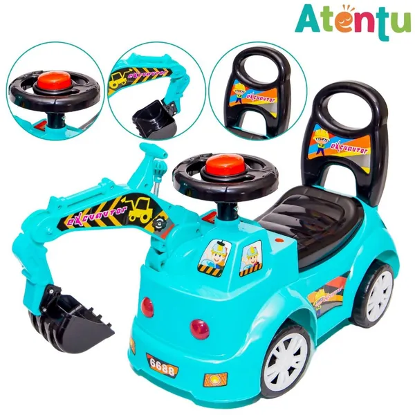 Escavadeira Gigante Infantil Trator de Brinquedo Retroescavadeira