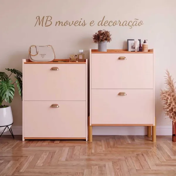 Sapateira Closet ou Lolla 2 Gavetas Basculantes Porta Multiuso Organizadora 12 Pares Quarto Entrada