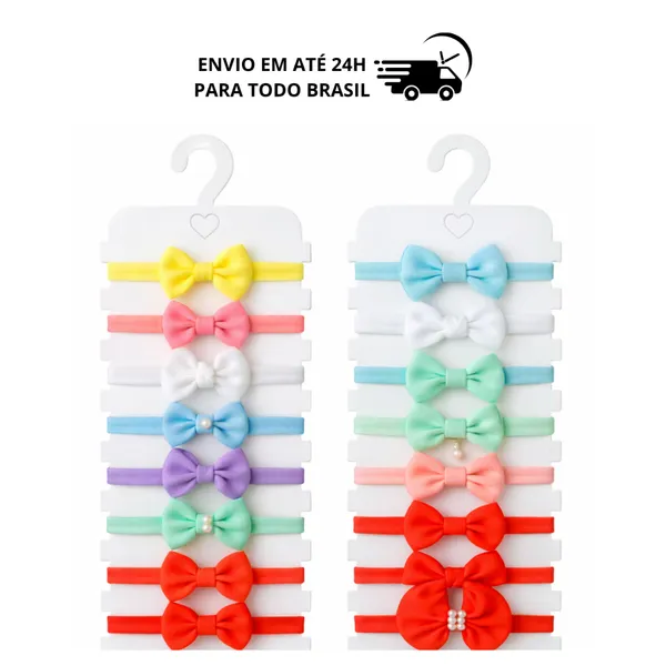 Cabides Porta Faixa Tiara Bebe Organização Laços com Gancho Expositor Kit 1/2/3/4/5 Unidades