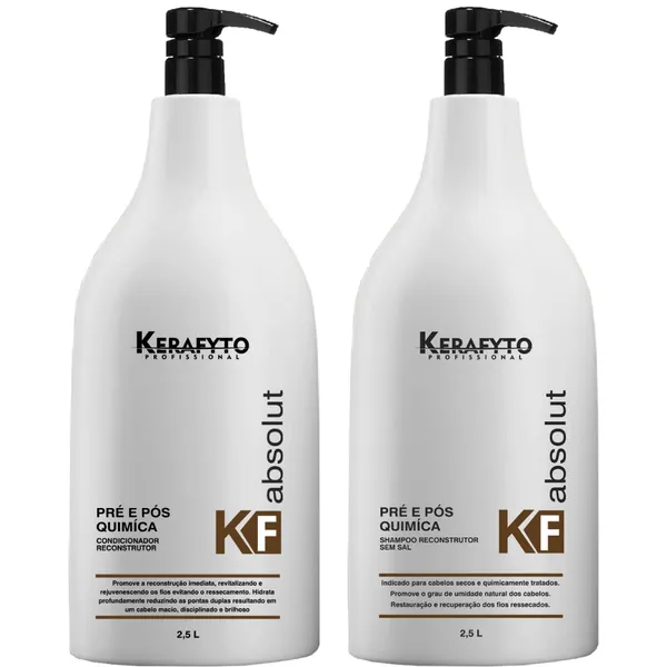 Kit Absolut Kerafyto Pós-Química – Shampoo 2,5L + Condicionador 2,5L