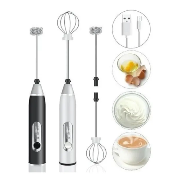 Batedor Misturador Mixer Elétrico para Bebidas Leite Café Clara de Ovo 2 em 1 taobiju