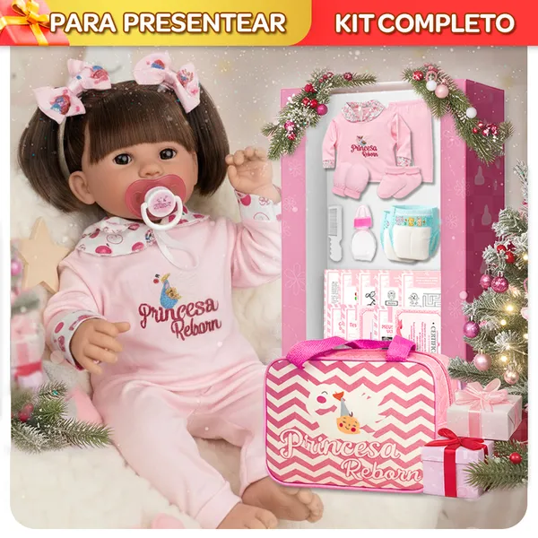 Boneca Bebê Reborn Silicone Kit Completo