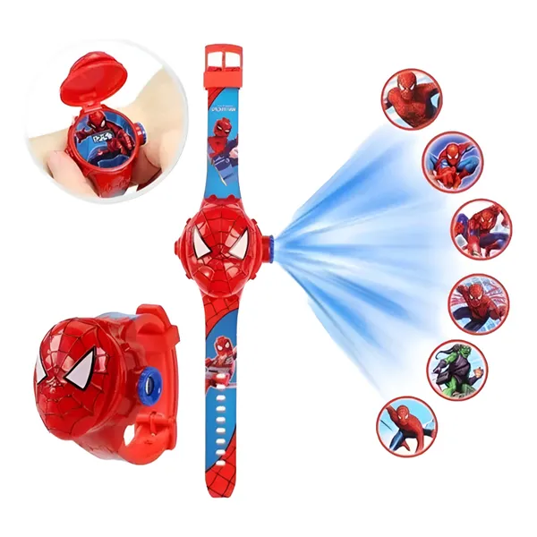 Relógio Homem Aranha Projetor de Imagens Infantil