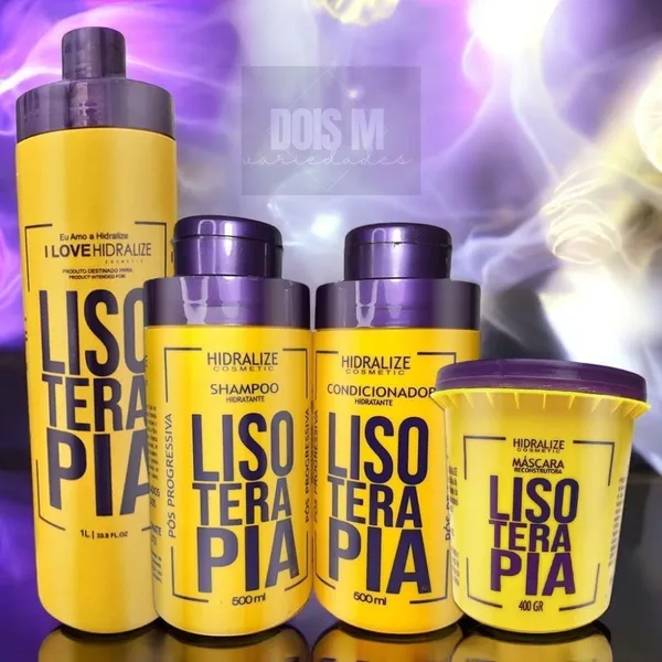 Kit Progressiva Lisoterapia S/Formol + Shampoo e Condicionador + Máscara Reconstrutora Liso Extremo
