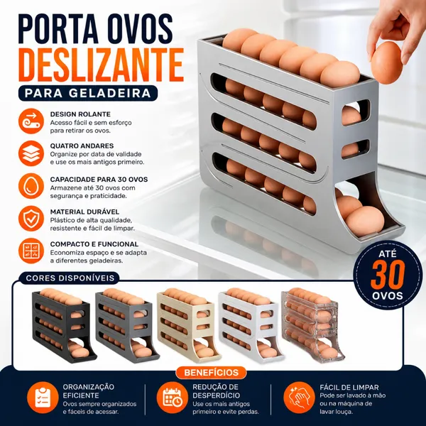 Porta Ovos Deslizante