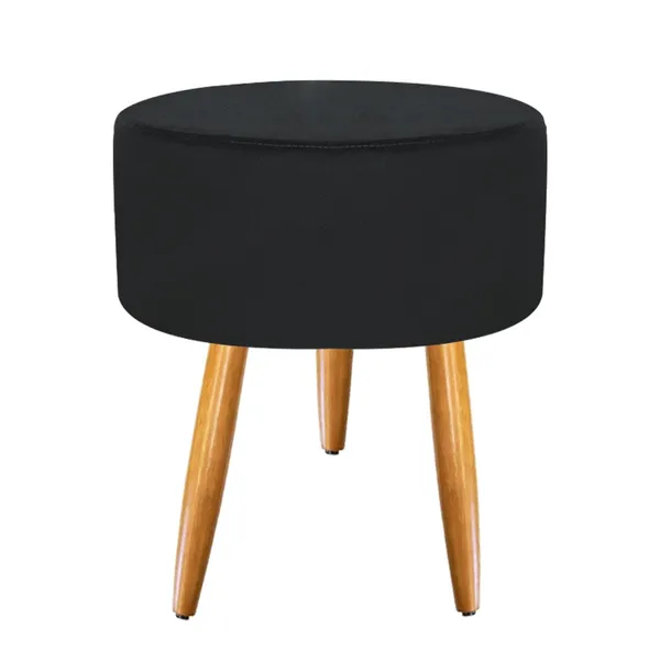 Puff Redondo Suede pés palitos decorativo várias cores - Mercado dos móveis