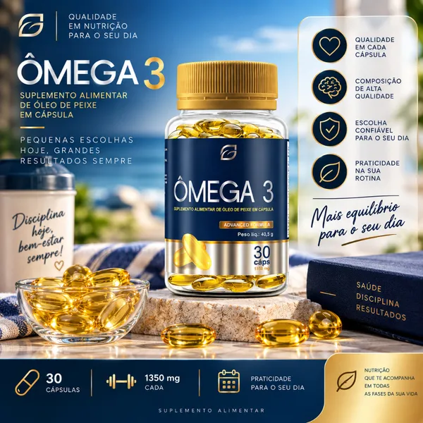 Ômega 3 1450mg EPA + DHA 30 Cápsulas