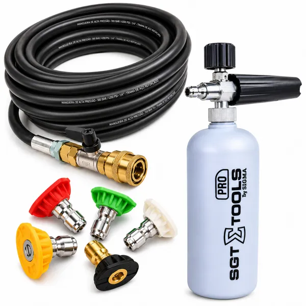Kit Mangueira com Registro e Snow Foam Wap