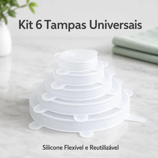 12 Peças Tampas Panela Silicone Universal Reutilizável Elástica Tampas Silicone Rotundidade