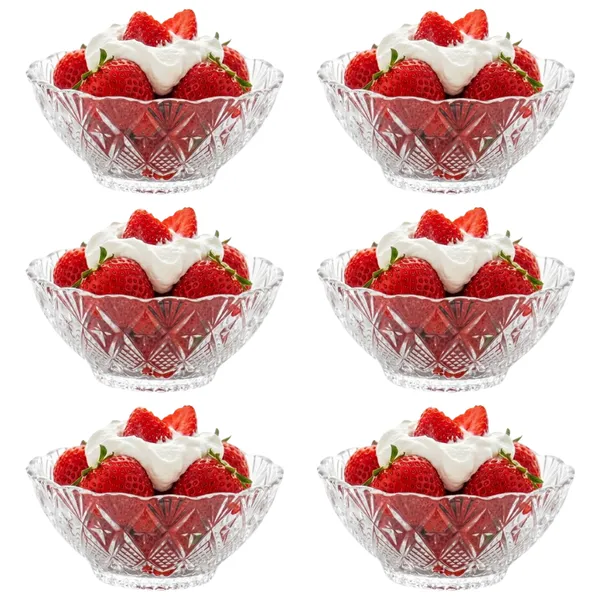 Kit 6 Taças Bowls de Vidro para Sobremesa e Sorvete 170ml Linha Premium com Design Elegante