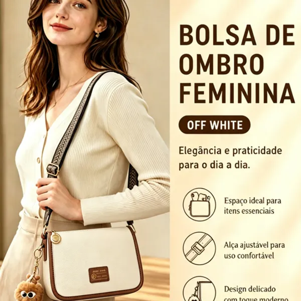 TOMI MITO Bolsa Feminina com Alça Lateral Transversal de Ombro de Couro PU T304