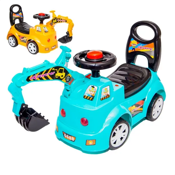 Escavadeira Gigante Infantil Trator de Brinquedo Retroescavadeira