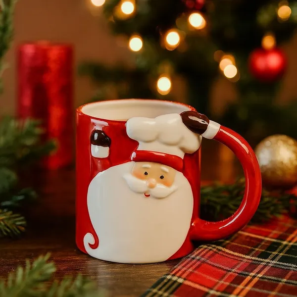 Caneca De Natal Cerâmica Decoração