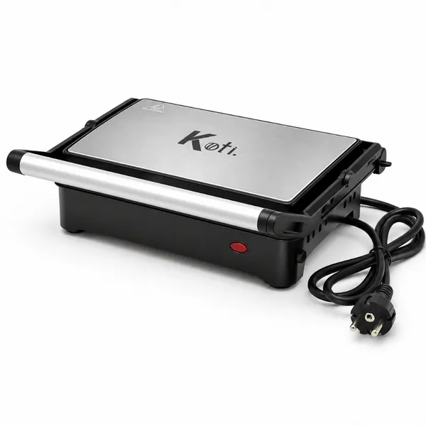 Grill e Sanduicheira Elétrica Multiuso Koti Elegance Toast Inox Antiaderente Esquenta Rápido 1000w 110V ou 220v