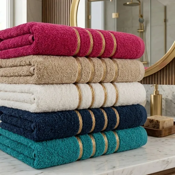 Kit 4 Toalhas de Banho Grandes Felpudas Macias Premium 100% Algodão 70x130cm