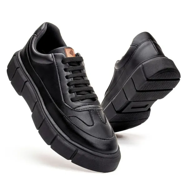 Tenis Masculino Elegante Sola Alta Estiloso Moderno Passeio Trabalho Palmilha Conforto