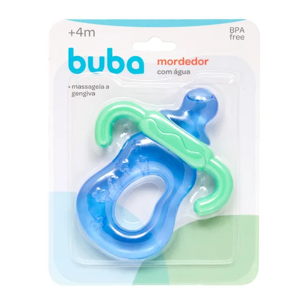 Mordedor com Água Buba Mamadeira Resfriável Azul