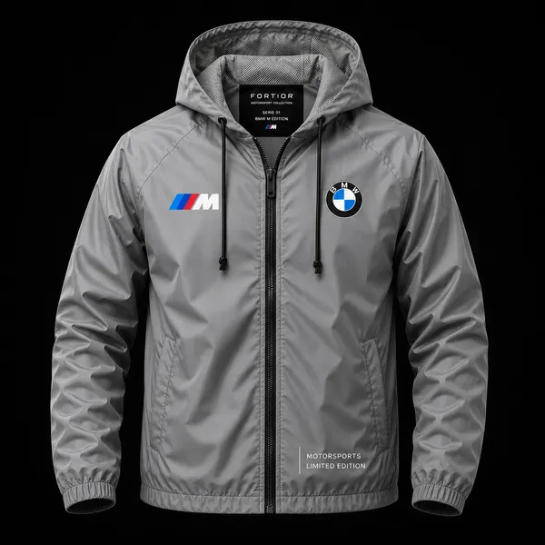 Jaqueta Corta Vento Impermeável Masculina Premium com Capuz Motorsports Edition