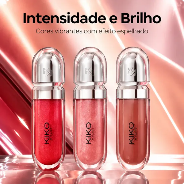 KIKO MILANO Lip Gloss – Brilho Intenso, Efeito Espelhado e Textura Confortável
