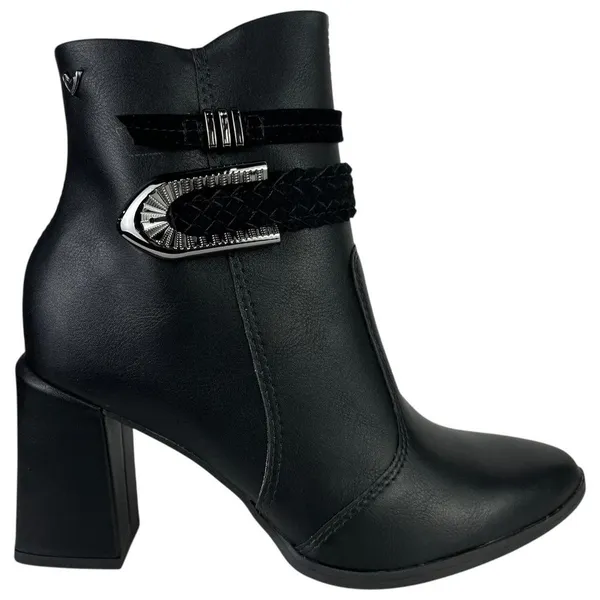 Bota Mississipi Feminina Preta Cano Curto Salto Alto Original Estilo Luxo