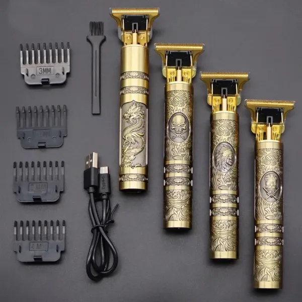 Máquina De Cortar Cabelo Para Barba Masculina Designer Aleatório Elétrico Profissional