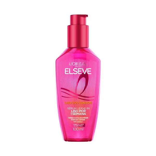 Sérum Leave-in com Tecnologia Ativada por Calor para Efeito Liso, Antifrizz, L'Oréal Paris Elseve  Liso dos Sonhos 100ml