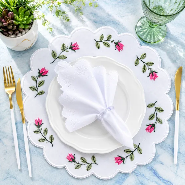 Kit Americano 4 e 8 Peças: Sousplats e Guardanapos – Elegância e Sofisticação para sua Mesa