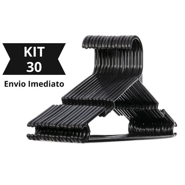 Kit 30 Cabide Adulto Resistente Redondo ENVIO IMEDIATO