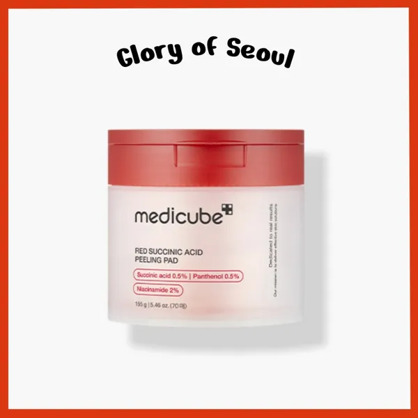 MEDICUBE Red Succinic Acid Peeling Pad 155g – 70 Unidades