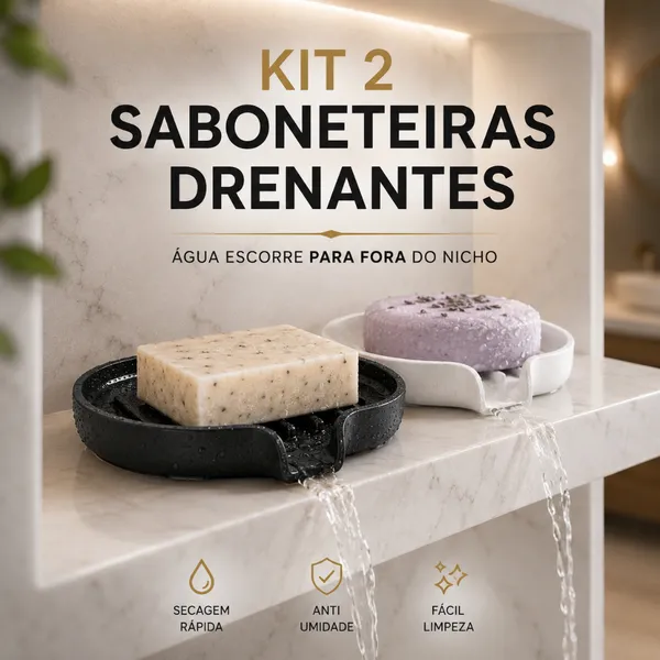 Kit 2 Saboneteiras p/ Lavabo