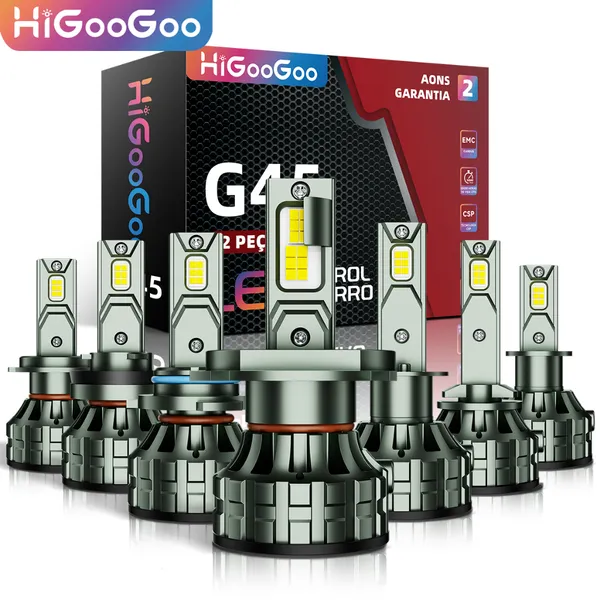 HiGooGoo Par de Lâmpadas de Farol LED 110W 6500K
