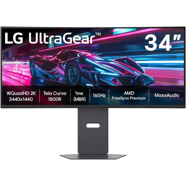 Monitor Gamer, LG UltraGear™, Curvo 34", QuadHD, 2K UltraWide, 160Hz