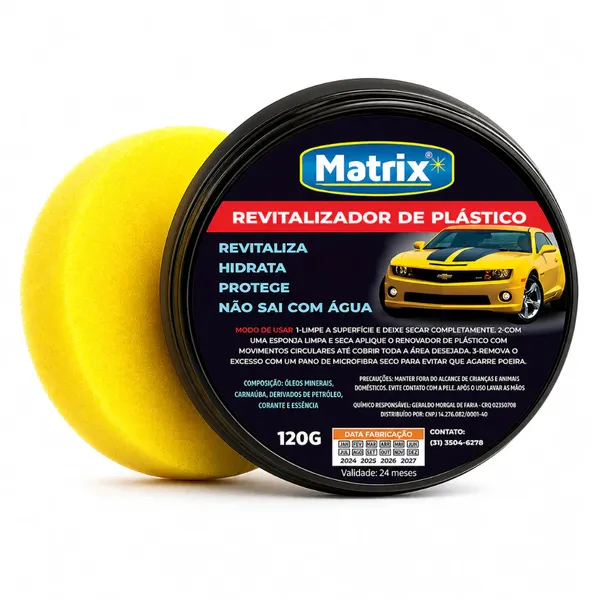 Revitalizador Cera de Plásticos Matrix Renova Parachoque Envio Rápido