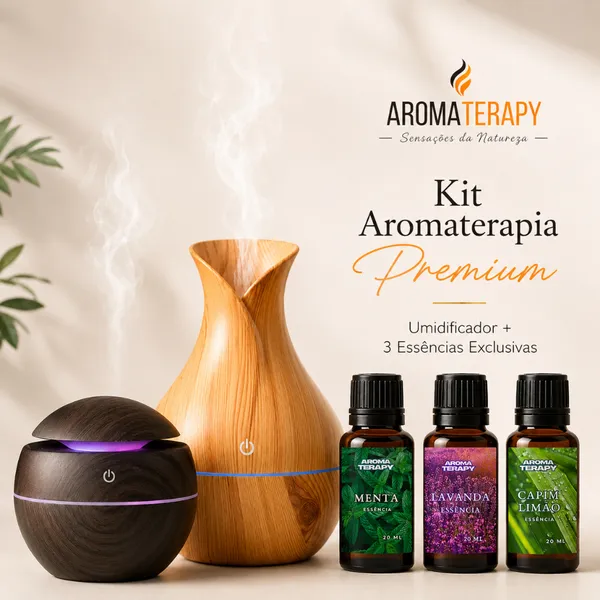 Umidificador de Ar + Essências Premium  Vaporizador Premium  de Ambiente Essências Difusor De Ar