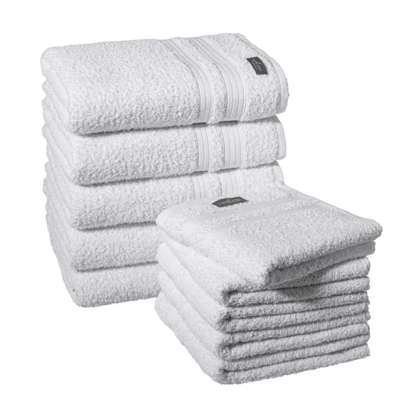 Kit 10 Toalhas Anna: Toque de hotel p/ seu dia! ✨