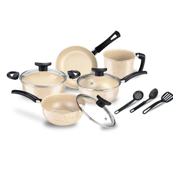 Kit ‌Panelas Brasilia 8pçs antiaderente Teflon