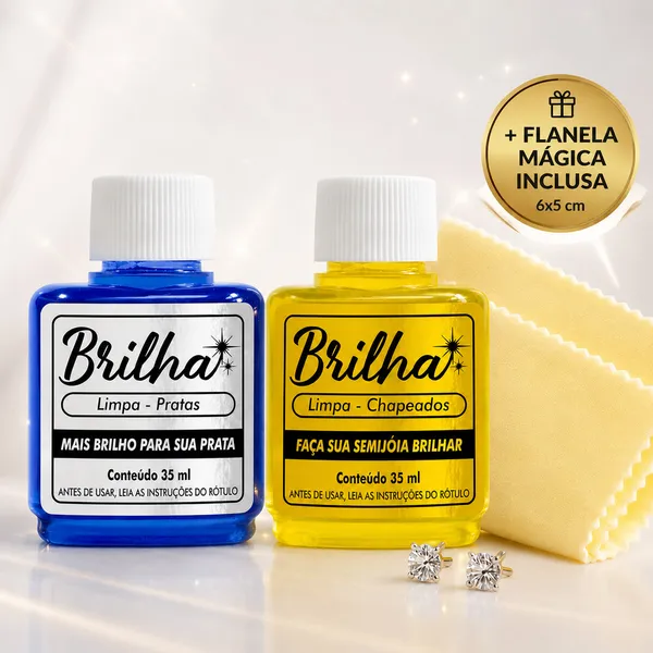 Kit Limpa Prata 925 Original Brilha Tira Oxidação Dá Brilho Flanela Mágica Para Polimento