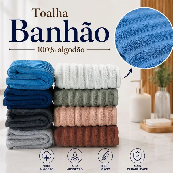 Toalha Banhão Gigante e Rosto