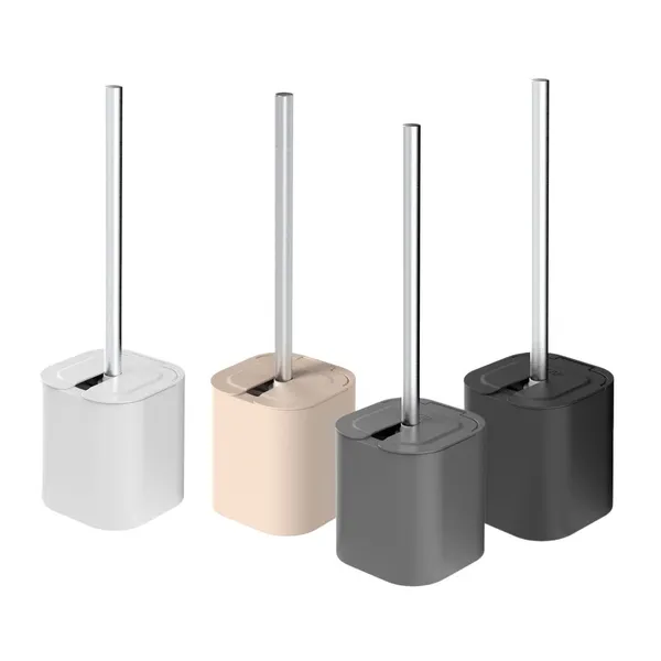 Escova De Vaso Sanitário para Com Suporte e Tampa - 38x11,5cm | Unitário 2 Unidades Linha Dual <OU>