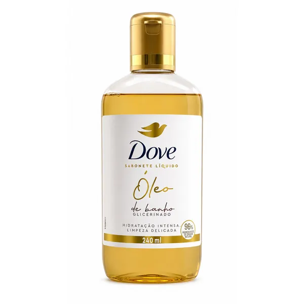 Sabonete Líquido Dove Óleo de Banho 240ml – Hidratação Intensa e Limpeza Suave