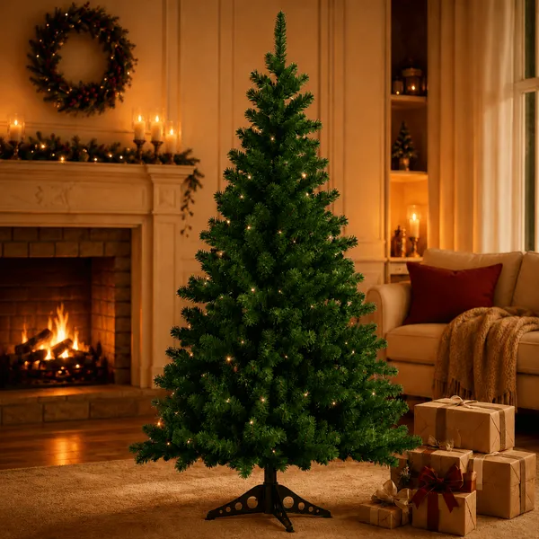 Árvore de Natal Verde 150cm com 220 Galhos – Pinheiro Premium para Decoração Natalina