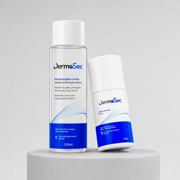 Kit Antitranspirante e Neutralizador DermoSec para Suor Excessivo, Hiperidrose, Mau Odor, CC, Cecê e Bromidrose