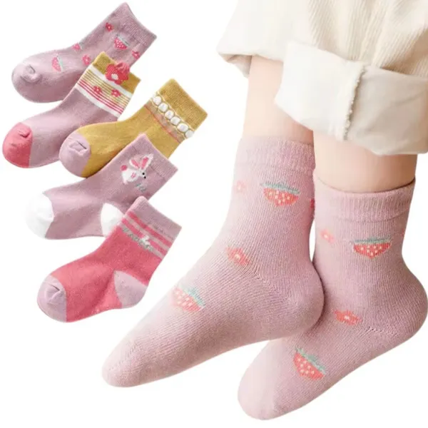 Kit Pares de Meias Feminina Infantil Bebê Recém Nascidos Menina Estampadas