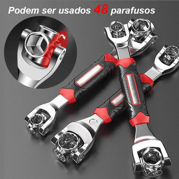 Chave Multifuncional 48 em 1 360º com 48 Peças