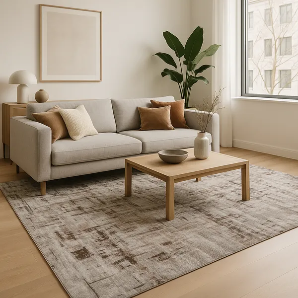 Tapete Sala Quarto Antiderrapante Jacquard Geométrico