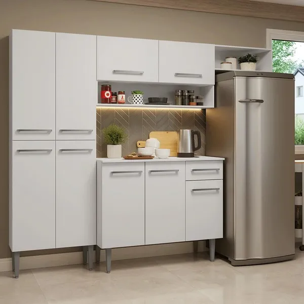 Armário de Cozinha Completa 229cm Emilly Madesa 016