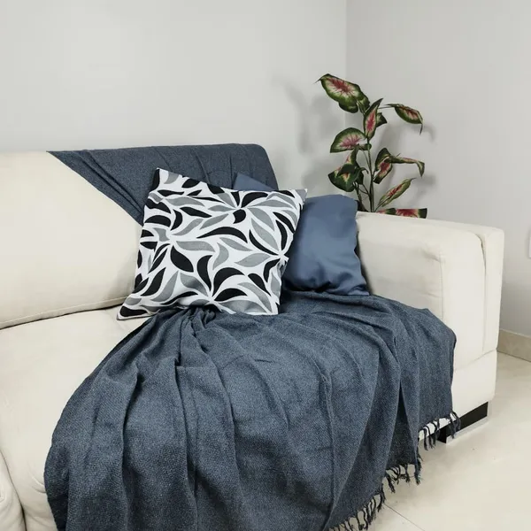 Manta Para Sofá 210cm x 120cm Decorativa E Protetora 100% Algodão | Cores Variadas Capa para Colchão