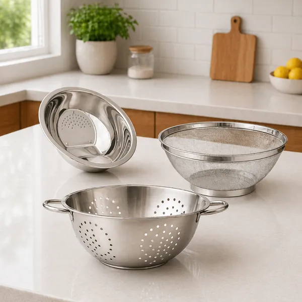 Kit Escorredores Inox em Aço Inoxidável – Resistente, Durável e Funcional