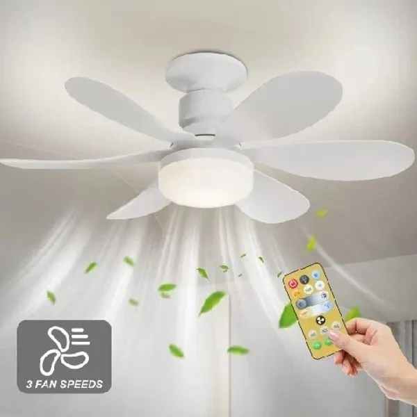 Ventilador de Teto com Luz LED 6 Hélices, Controle Remoto Bivolt!